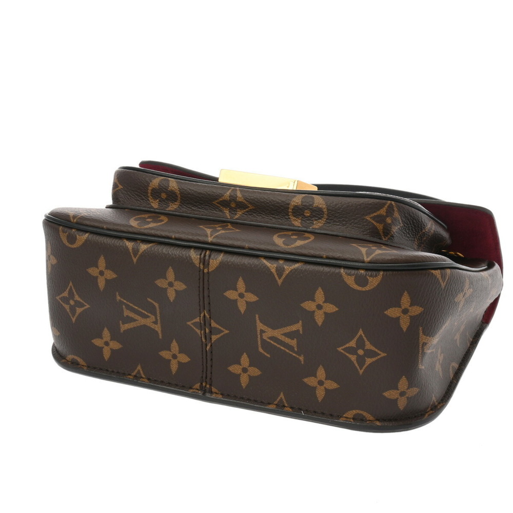 Louis Vuitton Passy Chain Shoulder Brown Black Bag Back - Picture 4 of 15